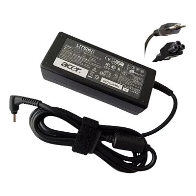 Fonte Carregador Acer 19V 3.42A - Plug Fino 3.0x1.0mm - Carga Rápida - Aspire 5,Aspire 3, Spin 3, Iconia - 65W
