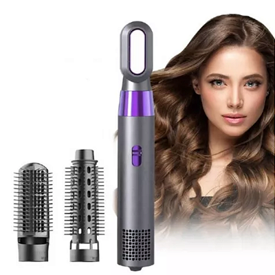 Escova Secadora e Alisadora de Ar Quente 3 em 1 - Modeladora, Alisadora, Anti-frizz, 3000W, Íons Tourmaline, Barba, Cerâmica