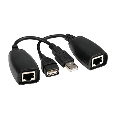 Extensor USB 2.0 Via Cabo de Rede RJ45 até 45 Metros