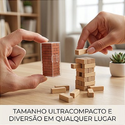 Jenga Mini Original Brinquedo Jogo Equilíbrio Blocos Madeira Infantil