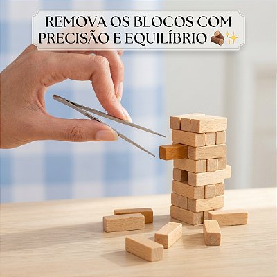 Jenga Mini Original Brinquedo Jogo Equilíbrio Blocos Madeira Infantil