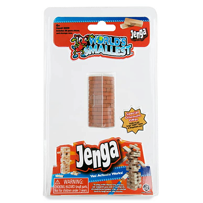 Jenga Mini Original | Versão Oficial em Madeira | Jogo de Equilíbrio Portátil e Divertido para Todas as Idades