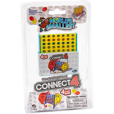 Connect 4 Miniatura Original | Jogo de Estratégia de Bolso | Super Impulse Licenciado