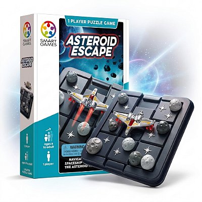 Jogo de Lógica Asteroid Escape Desafios Espaciais Raciocínio Estratégia Smart Games 8+