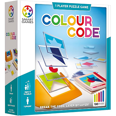 Colour Code jogo educativo quebra cabeça de lógica com 100 desafios ideal para crianças 5 anos+