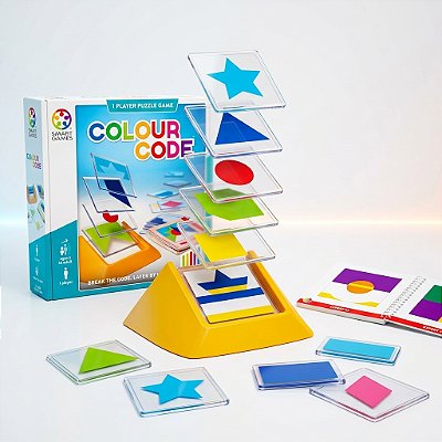 Brinquedo Quebra Cabeça Lógica Jogo Colour Code Educativo 5+