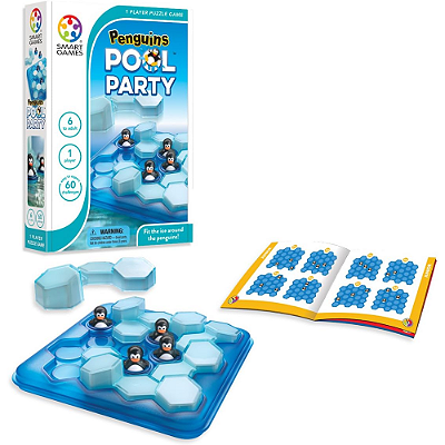 Penguins Pool Party – Jogo de Lógica 3D da SmartGames com 60 Desafios | Brinquedo Educativo para Crianças 6+