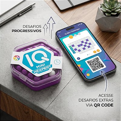 Jogo Educativo De Lógica Portátil Quebra Cabeça IQ Mini