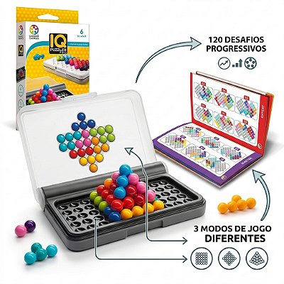 IQ Puzzler Pro jogo inteligente educativo compacto ideal para viagem crianças adultos e consultórios