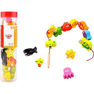 Blocos de Laço Mar – Coordenação e Criatividade com Animais Marinhos | TookyToy Educativo