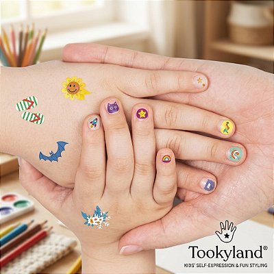 Adesivos para Unhas Infantil com +500 Tatuagens Coloridas | Nail Art Criativa – Tookyland 3+
