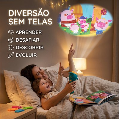 Brinquedo Projetor Cinema De Histórias Infantil Com Sombras