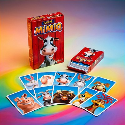 Jogo de Cartas e Mimicas | Expressões de Animais da Fazenda | MiMiQ Farm | SmartGames 4+