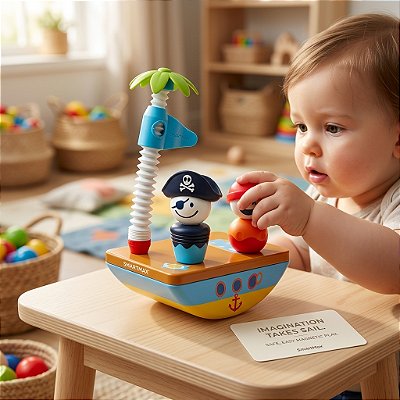 My First Pirates – Brinquedo Magnético Educativo com Navio Pirata | SmartMax Baby