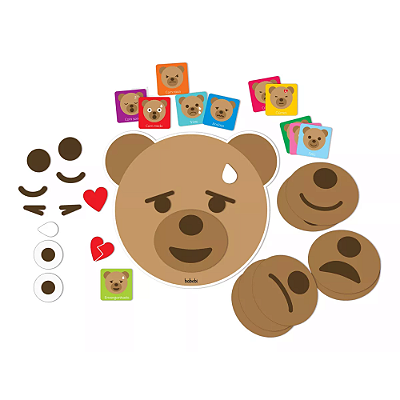 Brinquedo educativo Como Me Sinto Ursinho para educação emocional empatia sentimentos infantil 3+