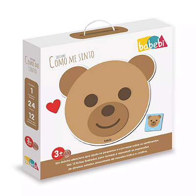 Brinquedo educativo Como Me Sinto Ursinho para educação emocional empatia sentimentos infantil 3+
