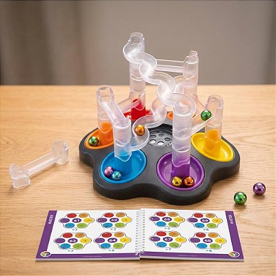 Jogo de construção educativo pistas de bolinhas desafios de engenharia lógica infantil Dropzone 8+