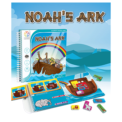 Arca de Noé Jogo de Lógica Magnético Desafios Inteligentes Viagem Raciocínio 5+