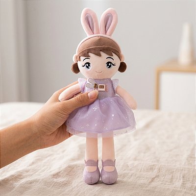 Boneca de Pelúcia Bailarina Coelho 45cm Macia Azul