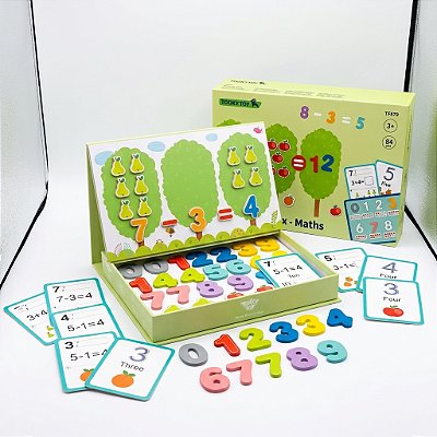 Caixa Matemática Magnética Brinquedo Jogo Educativo Madeira