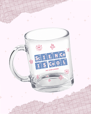 Caneca Vidro "Science is Cool"