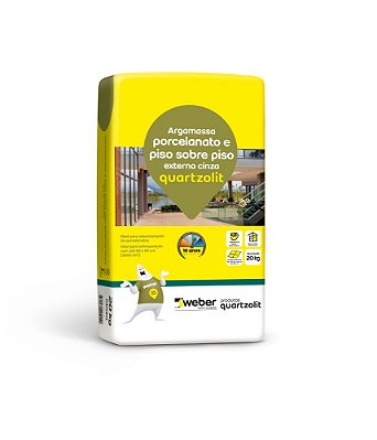 ARGAMASSA EXT 20KG PORCELANATO E PISO CZA QUART