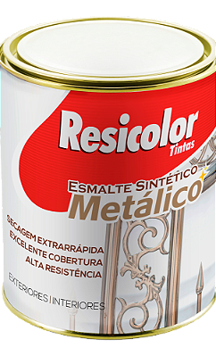 Tinta Esmalte Resicolor Base Solvente Brilhante 225ml Para Metais E Madeiras Azul frança