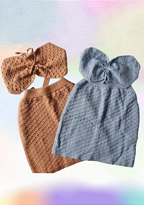Conjunto Cropped e Saia Tricot