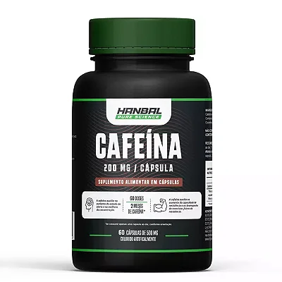 Cafeína 200mg 60 cápsulas - Hanbal
