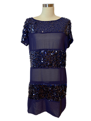 VEST MC AZUL PAETE TRIANGULO COM FORRO FOLIC N/D