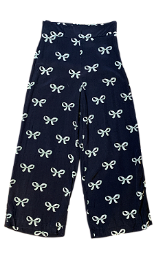 CALÇA RETA PANTALONA PRETO LAÇO TIGRESSE P