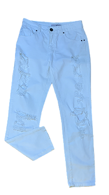 CALÇA JEANS SKINNY BRANCO RASGO SHOULDER 38
