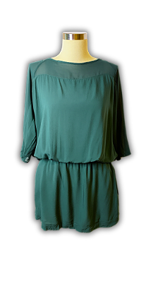 VEST CURTO VERDE PETROLEO C/ AMARRACAO LE LIS BLANC P