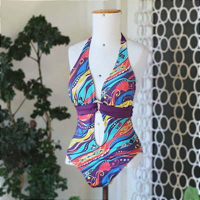 Maiô colorido recortes, M