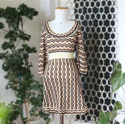 Vestido tricot colorido, P