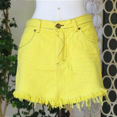 Saia amarela jeans Oh Boy, 38