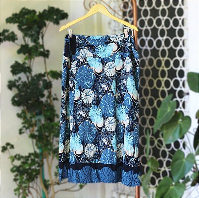 Saia azul estampada, 50 GG