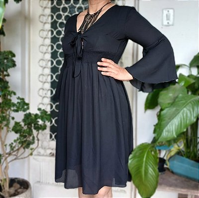 Vestido preto festa, G