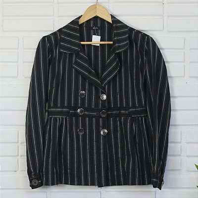 Blazer preto listrado M