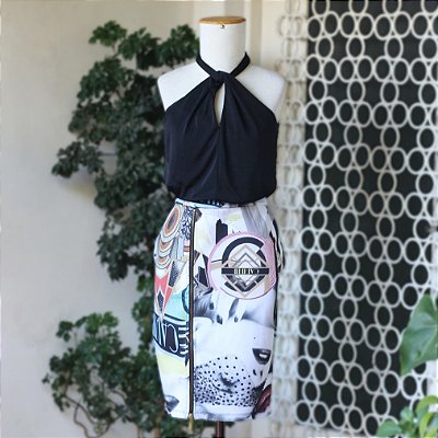 Vestido estampado Carmim P