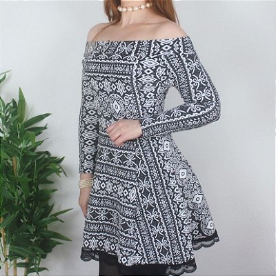 Vestido lã rodado P