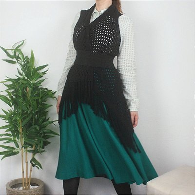 Colete preto tricot P/M