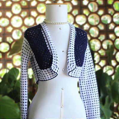 Casaco cropped tricot P