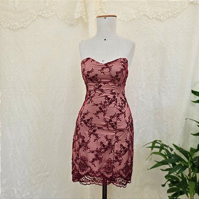 Vestido festa bordô PP