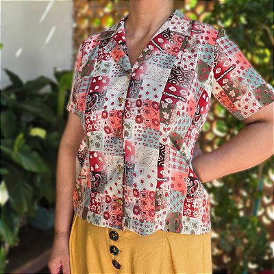 Camisa vintage patchwork G