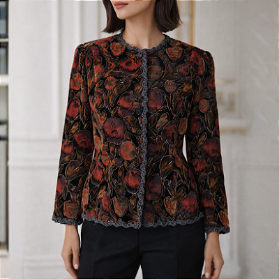 Blazer vintage veludo P