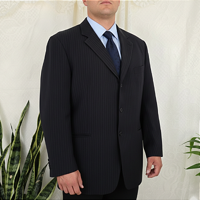 Blazer preto risca de giz G