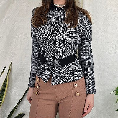 Blazer vintage pied de poule PP