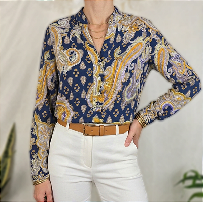 Blusa paisley viscose M