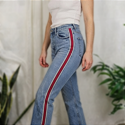 Calça jeans Zara listrada 36